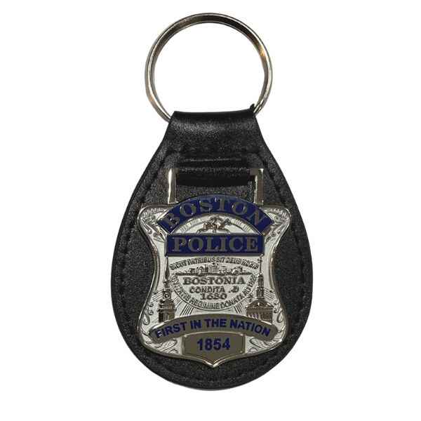 Boston Police Badge Keychain